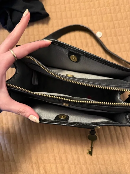 Fossil Ryder Mini Satchel with Spotted Cow Hide - Picture 3 of 3